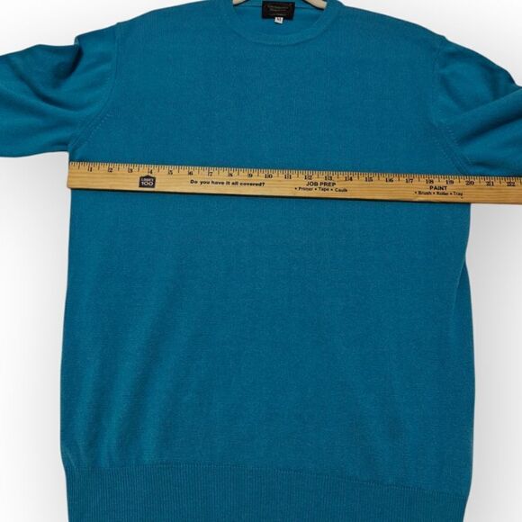 VTG LAURA BIAGOTTI Cashmere Express Timeless Blue Crewneck Sweater Fine Knit M - Picture 4 of 5